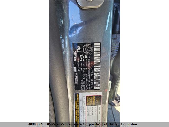 55SWF4KB7JU276188 Mercedes-Benz m274