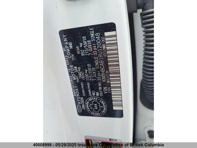 KM8HBCAB1RU120048 Hyundai mpi nu pe