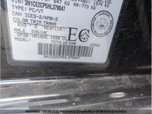 3N1CE2CP5HL379047 Nissan 2017
