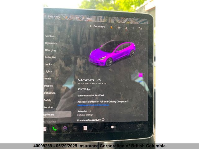 5YJ3E1EA5LF625702 Tesla MODEL 3