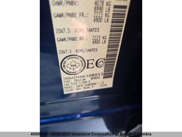 1N6BA1F44HN508053 Nissan Titan