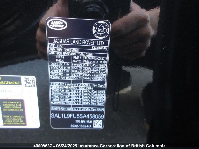 SAL1L9FU8SA458059 Land Rover aj20p6