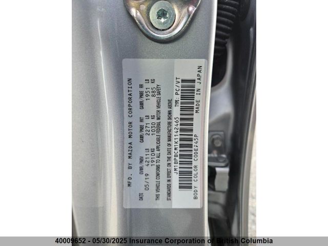 JM1BPBCM1K1142465 Mazda py cylinder deactivation