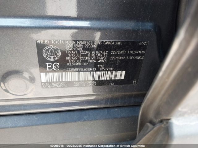 2T3RWRFV5LW099413 Toyota a25-fxz, 3nm+4nm