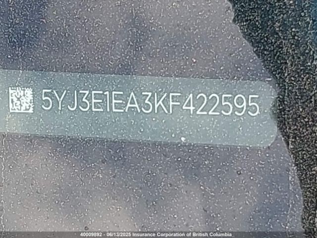 5YJ3E1EA3KF422595 Tesla MODEL 3