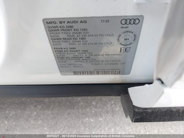 WA1FAAFY7P2065091 Audi Q5 Prestige 45