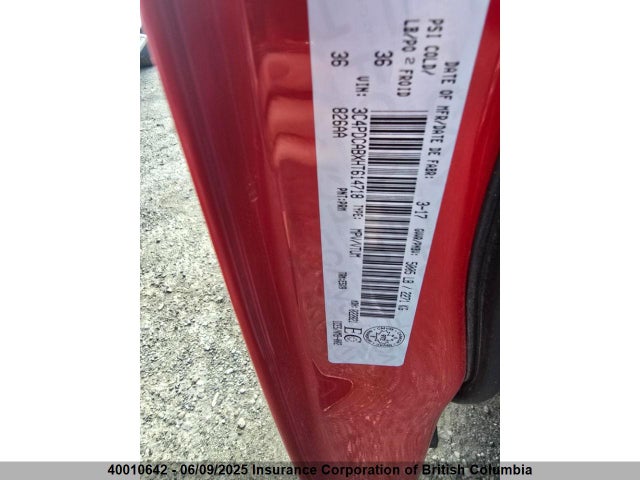 3C4PDCABXHT614718 Dodge 2017