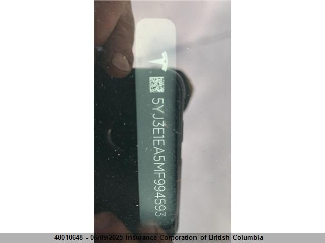 5YJ3E1EA5MF994593 Tesla 2021