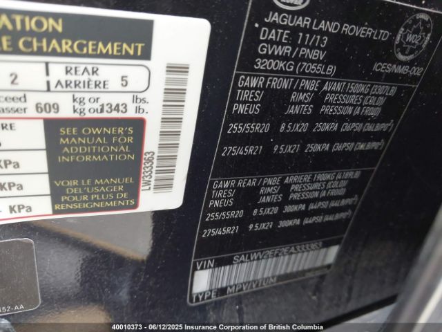SALWV2EF2EA333363 Land Rover Range Rover Sport Autobiography
