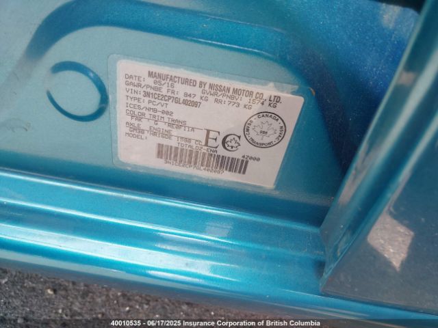 3N1CE2CP7GL402097 Nissan VERSA NOTE