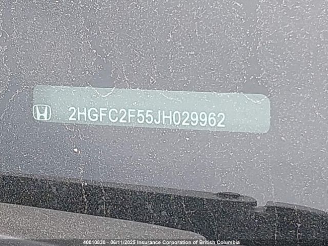 2HGFC2F55JH029962 Honda Civic