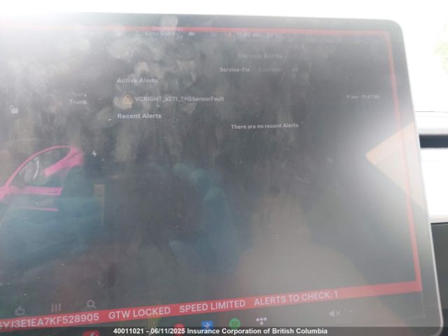 5YJ3E1EA7KF528905 Tesla MODEL 3