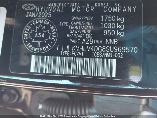 KMHLM4DG8SU969570 Hyundai Elantra Sel Sport