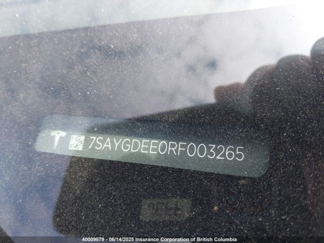 7SAYGDEE0RF003265 Tesla Model Y
