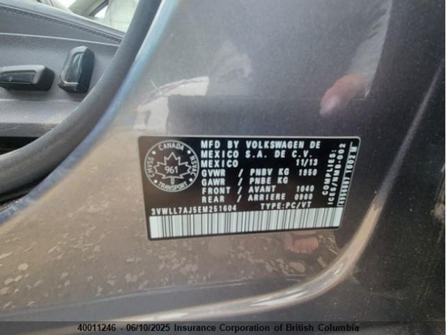 3VWLL7AJ5EM251604 Volkswagen Jetta