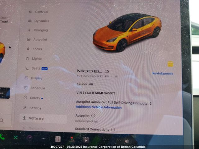 5YJ3E1EA0MF045677 Tesla MODEL 3