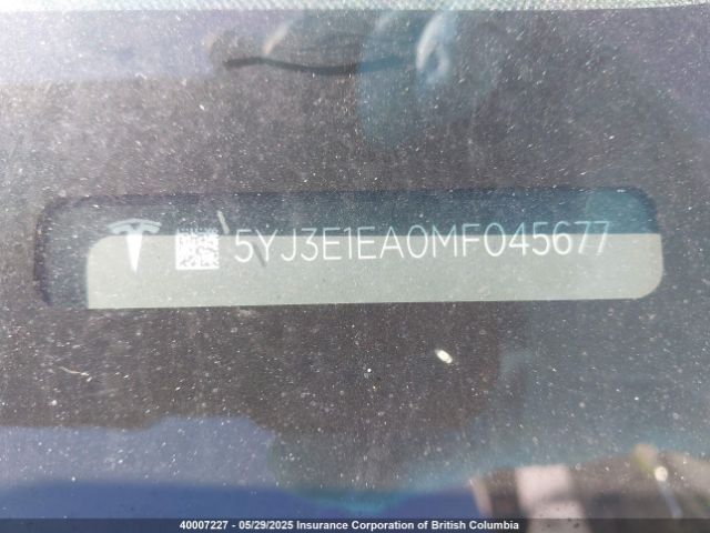 5YJ3E1EA0MF045677 Tesla MODEL 3