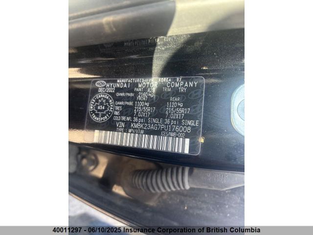 KM8K23AG7PU176008 Hyundai Kona Electric Preferred