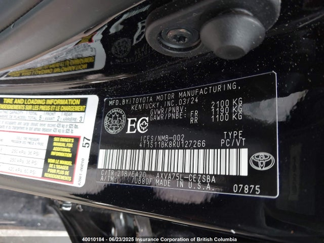 4T1S11BK8RU127266 Toyota a25a-fks