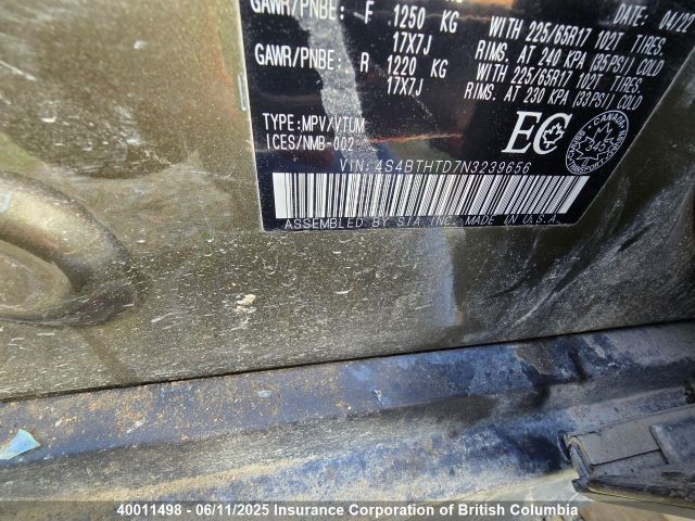 4S4BTHTD7N3239656 Subaru Outback Wilderness