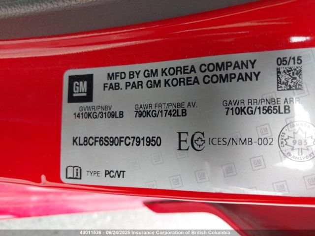 KL8CF6S90FC791950 Chevrolet ll0