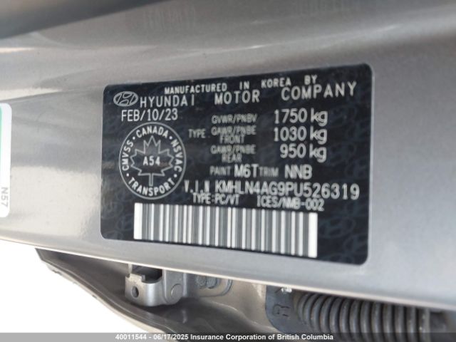 KMHLN4AG9PU526319 Hyundai ELANTRA SEL