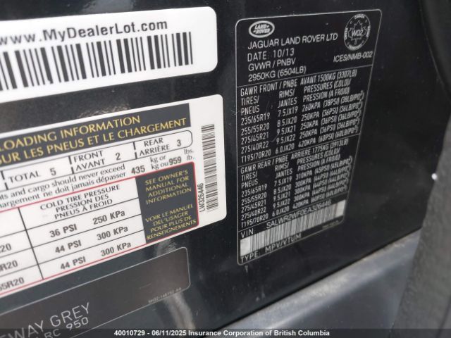 SALWR2WF0EA326446 Land Rover Range Rover Sport Hse