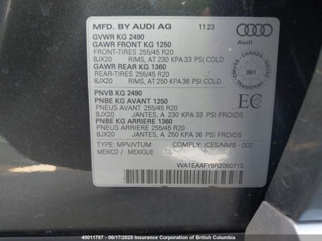 WA1EAAFY8R2050713 Audi Q5