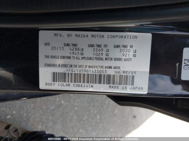 JM1GJ1U59G1433053 Mazda 6 SPORT