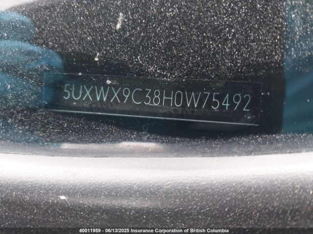 5UXWX9C38H0W75492 BMW X3