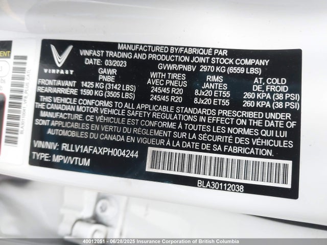 RLLV1AFAXPH004244 Vinfast Trading And 2023
