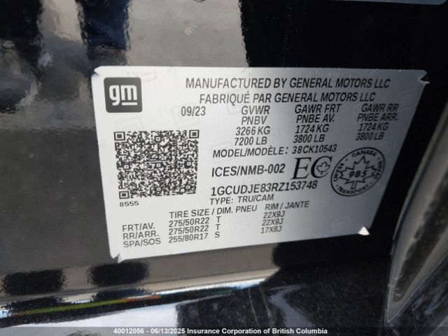 1GCUDJE83RZ153748 Chevrolet Silverado 1500 High Country