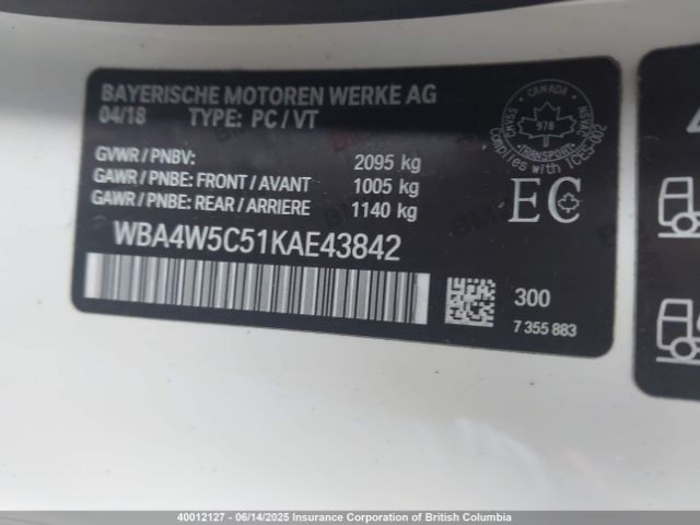WBA4W5C51KAE43842 BMW 430I