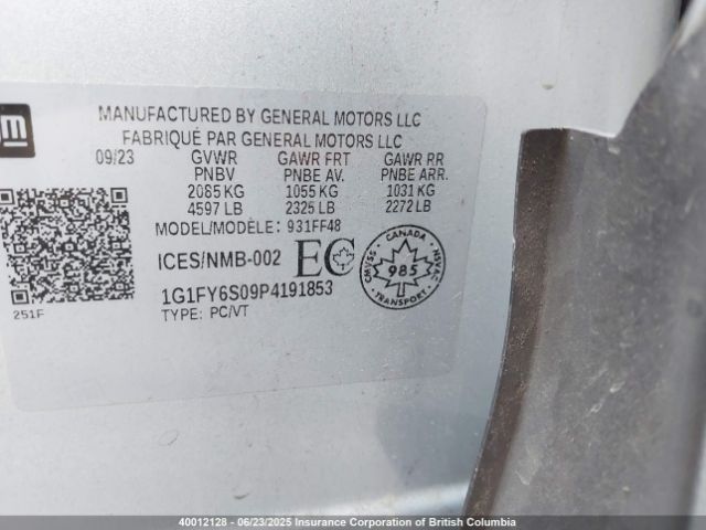1G1FY6S09P4191853 Chevrolet Bolt Euv