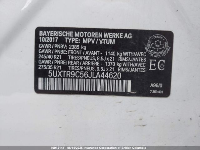 5UXTR9C56JLA44620 BMW 2018