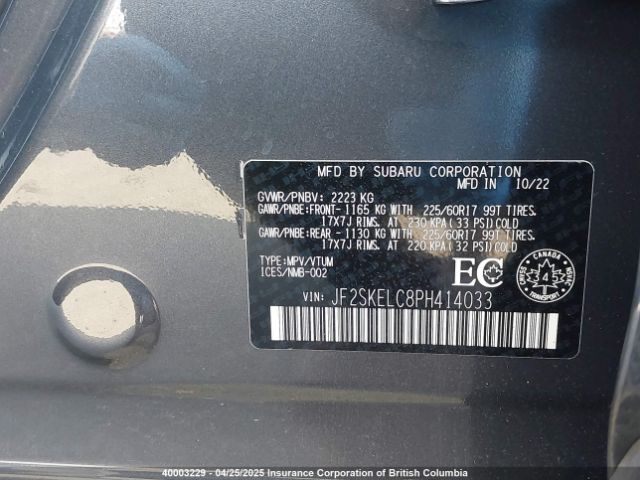 JF2SKELC8PH414033 Subaru Forester Wilderness