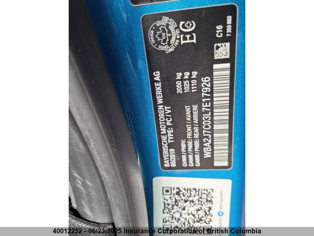 WBA2J7C03L7E17926 BMW 2020