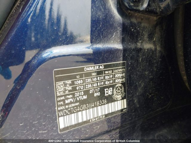 WDCTG4GB3JJ418338 Mercedes-Benz Gla 250 4matic
