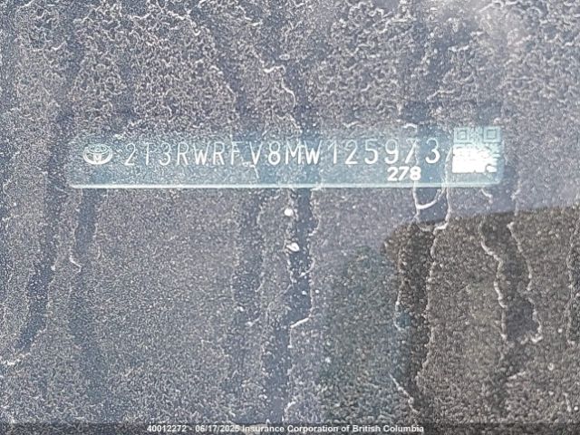 2T3RWRFV8MW125973 Toyota a25a-fxs, 3nm+4nm(ni)