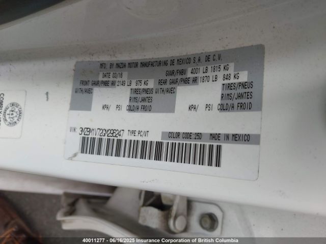3MZBM1V72GM296247 Mazda 3 TOURING