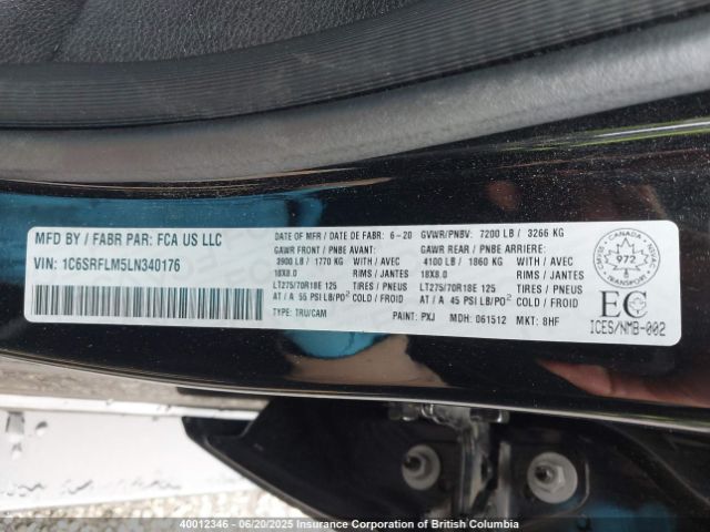 1C6SRFLM5LN340176 RAM 1500