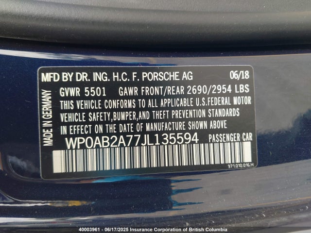 Porsche Panamera 2018 WP0AB2A77JL135594 Image 9