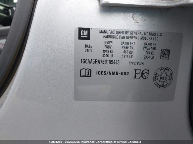 1G6AA5RA7E0185443 Cadillac ATS