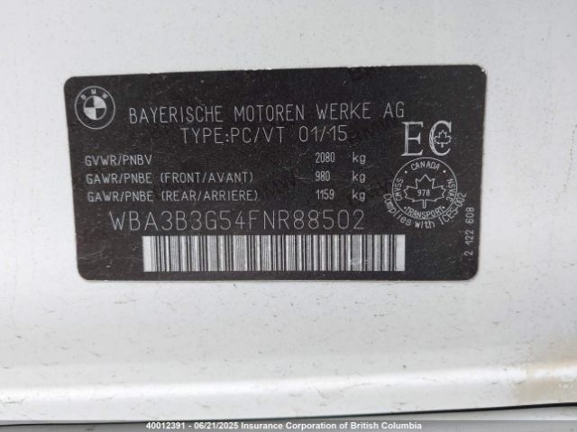 WBA3B3G54FNR88502 BMW 328I