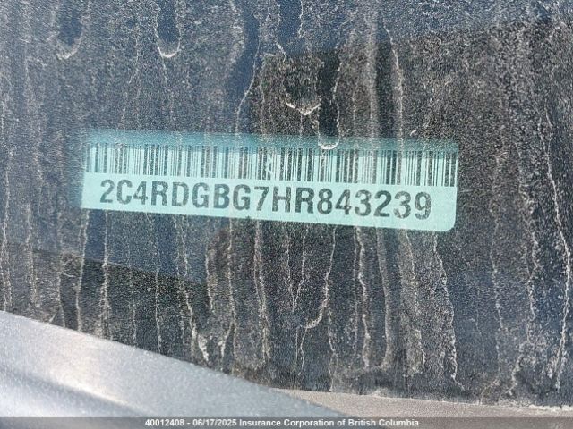 2C4RDGBG7HR843239 Dodge Grand Caravan Se