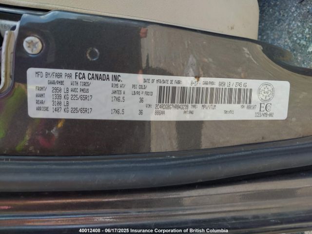 2C4RDGBG7HR843239 Dodge Grand Caravan Se