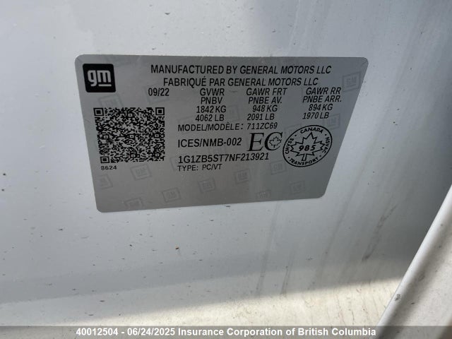 Chevrolet MALIBU LS 2022 1G1ZB5ST7NF213921 Image 28