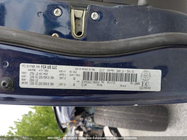 3C4PDDGG2JT260918 Dodge 2018