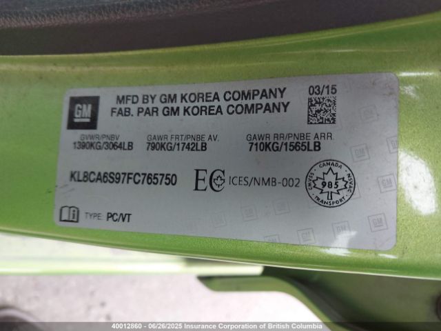 KL8CA6S97FC765750 Chevrolet ll0