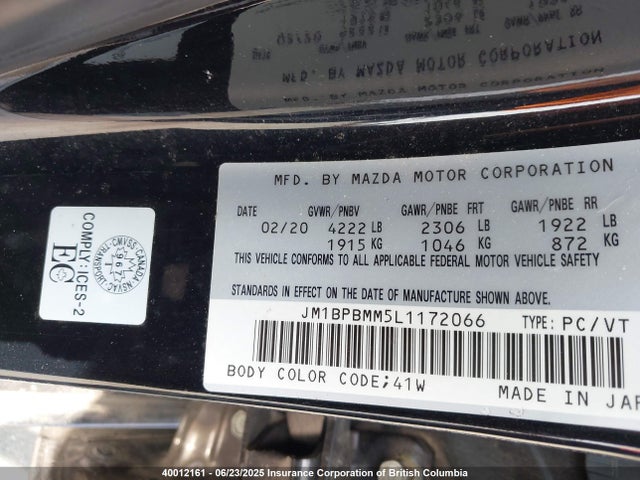 JM1BPBMM5L1172066 Mazda py cylinder deactivation